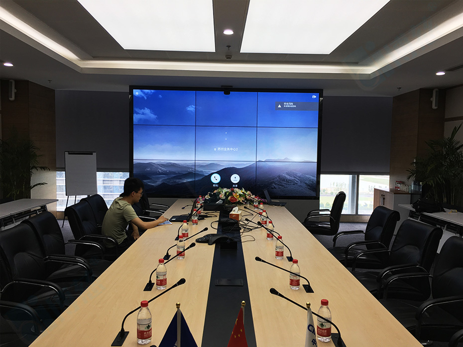 9台三星1.7mm55寸液晶拼接屏助安徽安庆气象局会议中心打造监控系统平台