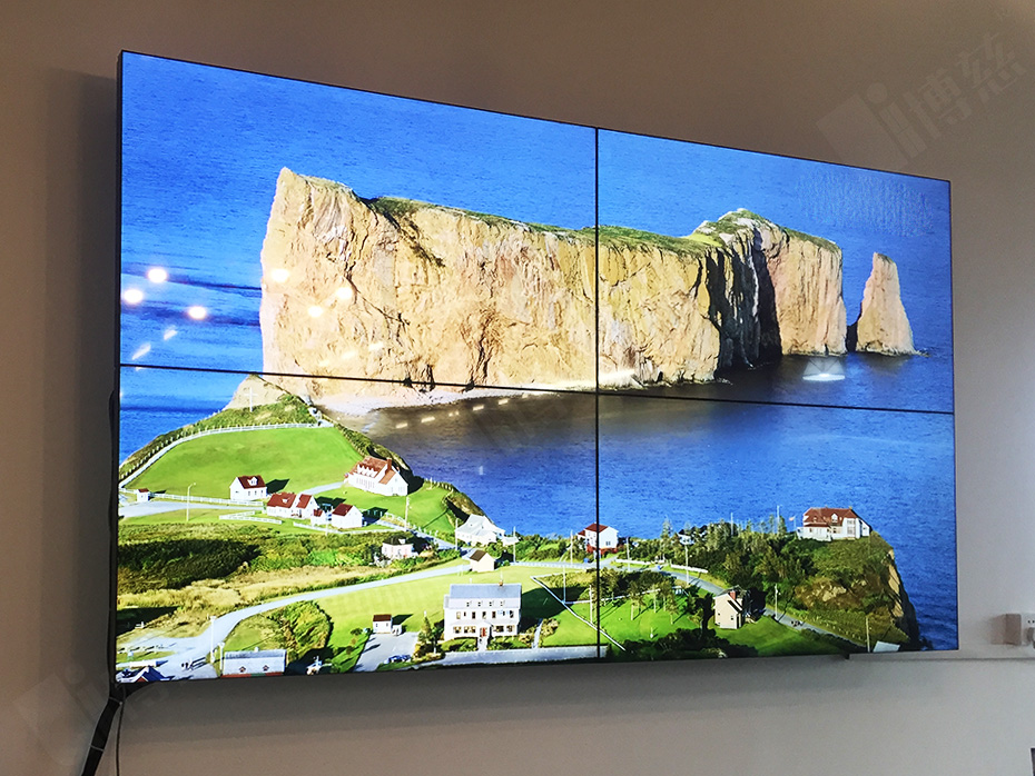 LG3.5mm49寸液晶拼接屏为上海网络科技股份有限公司打造两套2×2拼接的展示系统平台