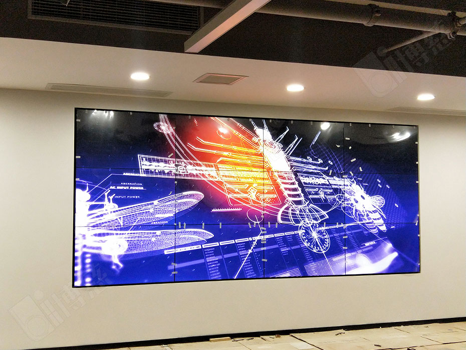 12台三星46寸液晶拼接屏伫立上海青浦物流展示中心