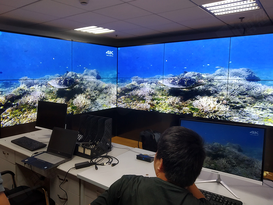 博慈转角拼接监控展示系统伫立海普陀隧道股份市政集团